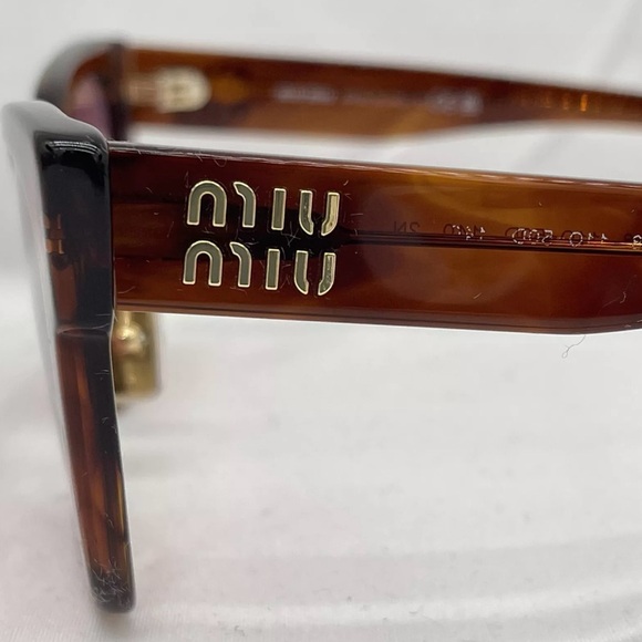 Miu Miu Womens Butterfly Sunglasses Honey Havana NWB - Picture 5 of 8